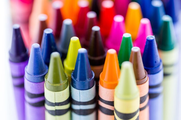 multicolored crayons white background_198639 19644